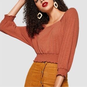 Free People Square Neck Crop Top Sweater